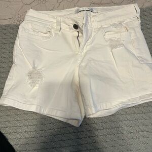 Joe's Jeans White Distressed Jean Shorts